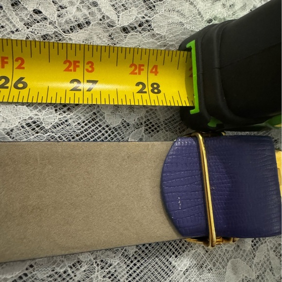 DONCASTER Vintage 80’s Gold & Silver Interlocking Unique Leather Belt Rare Fun - Picture 11 of 12